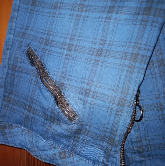 HOT TOPIC blue plaid jeans Sz 20 - Picture 5 of 7